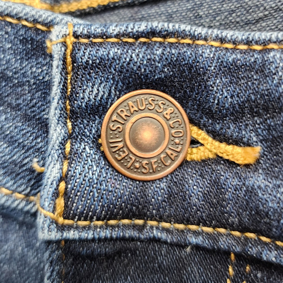 Levi's Jeans Womens W29 Blue 721 High Rise Skinny Ankle Stretch Denim Dark Wash - Picture 2 of 14